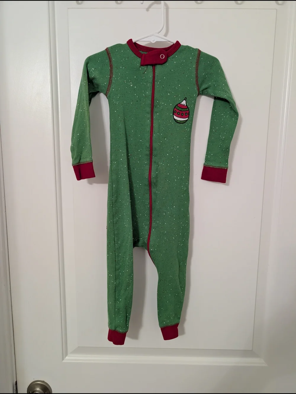 Lazy One Green Christmas Themed One Piece‎ Pajama 18m